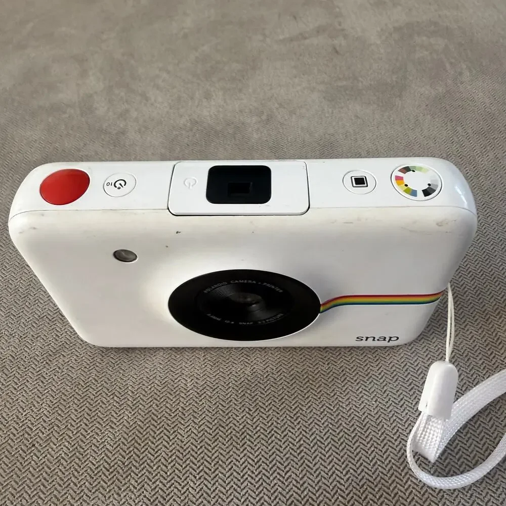 Polaroid Snap POLSP01W Instant Digital Camera Printer White ZINK Tested Power